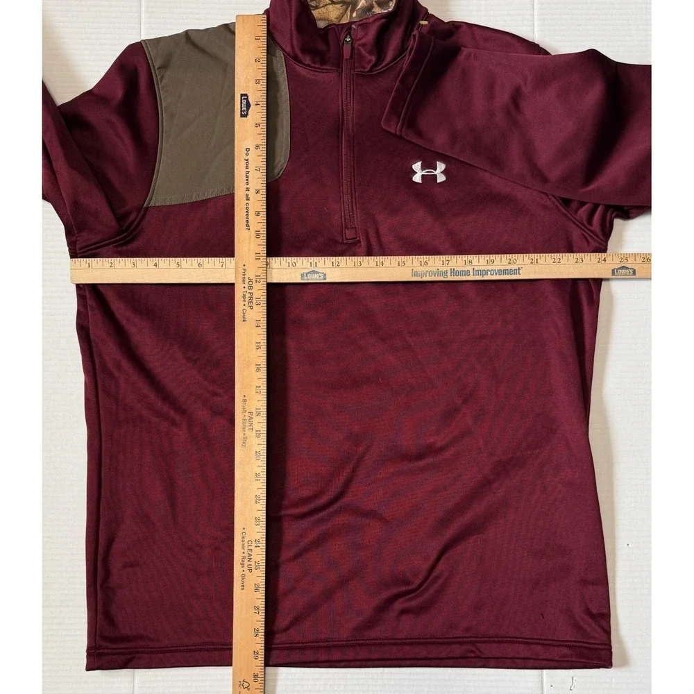 Lot 2 -UNDER ARMOUR - Men's 1/4 Zip Pullover Long Sleeve Hunting Shirt - X-Large